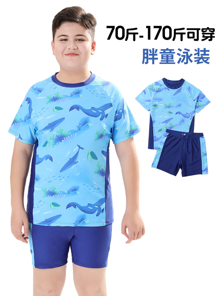 Picture of Children's Swimsuit Boys 2025 New Style Middle and Big Kids Teenager Summer Boys Split Swimsuit Swimsuit Swimsuit suit Trunks
