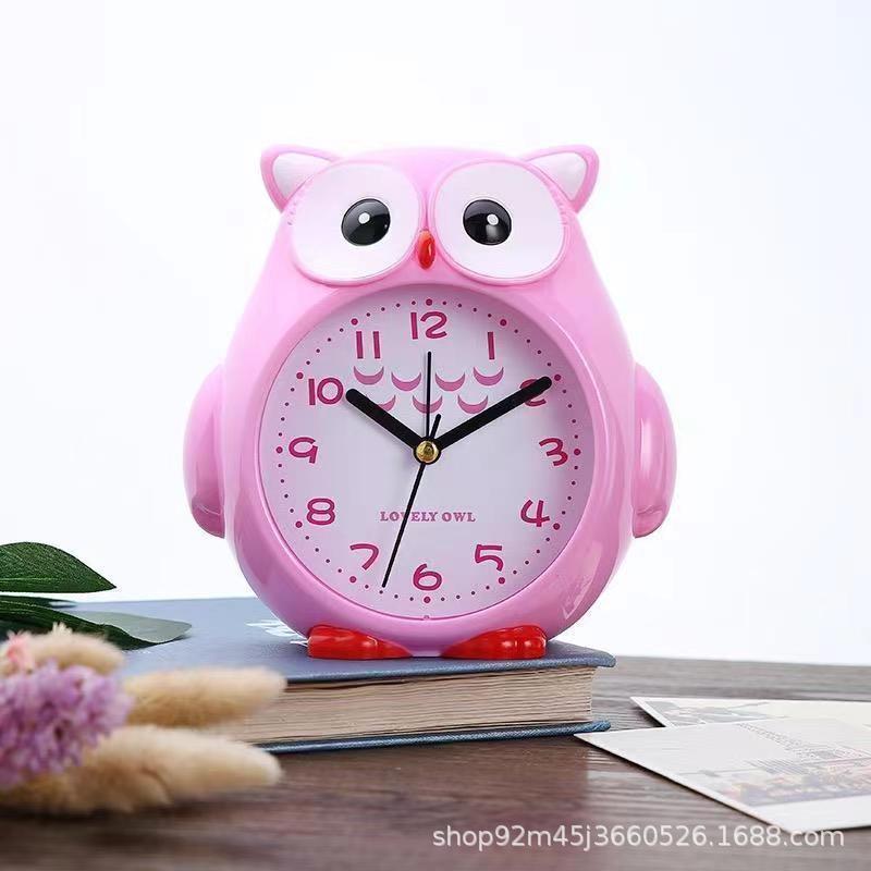 Picture of Alarm Clock Cartoon Chicken Owl Gift Hanging Clock Clear Clock Big Word Cute Bedside Children Students