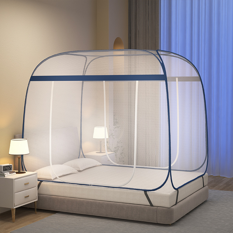 Picture of Class A encrypted installation-free yurt mosquito net 1 meter 5 bed household bedroom anti-skid 1.8m full bottom 1.2 back bottom anti-fall