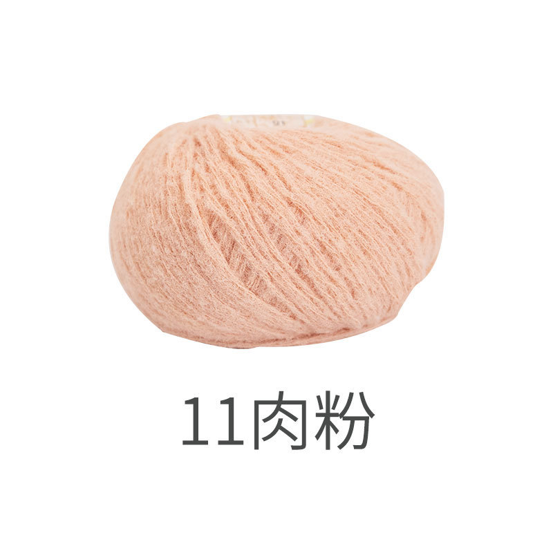 Picture of Snow Fear Cotton Candy Imitation Wool Felt Line Hairpin Hand-woven Bag Doll Crochet Material Bag Wool Ball