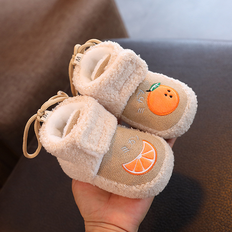 Baby's Cotton Shoes fleece-lined Thickened Autumn and Winter 3-6-15 Months Pre-step Shoes for Boys and Girls Baby Learning to Walk Warm Snow Boots