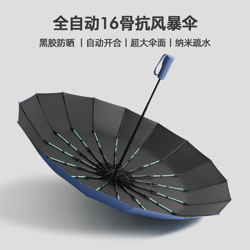 Picture of Fully Automatic Umbrella 32 Ribs, Rain or Shine, Sun Protection, Uv Protection, Foldableable Sunshade Umbrella for Men and Women, Gift Wholesale