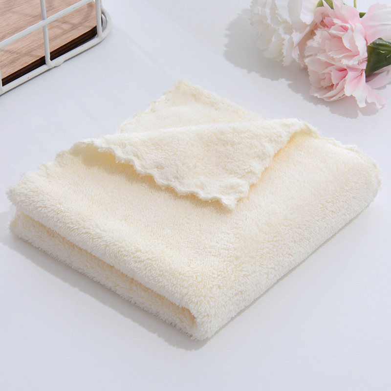 Picture of Square Towel 30*30 High-Density Coral Velvet Kidsren's Face Wash Towel Absorbent Logo Gift Welfare Kindergarten Rag