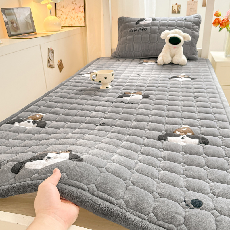 Picture of Class A maternal and infant grade milk velvet mattress autumn and winter foldable washing anti-static student dormitory bed single double soft