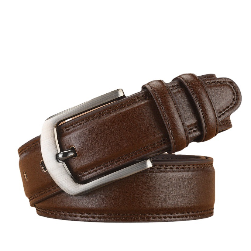 Factory wholesale men's pin buckle leather belt business fashion leisure belt men's elephant belt pants belt
