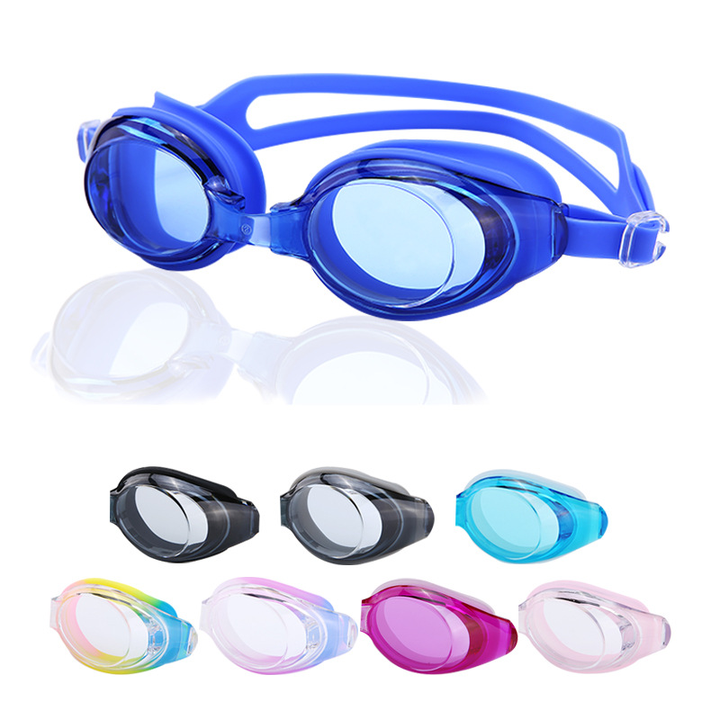 Large frame comfortable anti-fog swimming goggles large curved boxed adult plain swimming goggles unisex multi-color special offer wholesale Y300