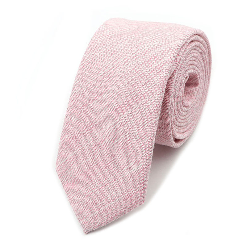 Picture of Cotton and linen tie men's tie casual fashion tie 18 color 6cm ultra narrow tie spot