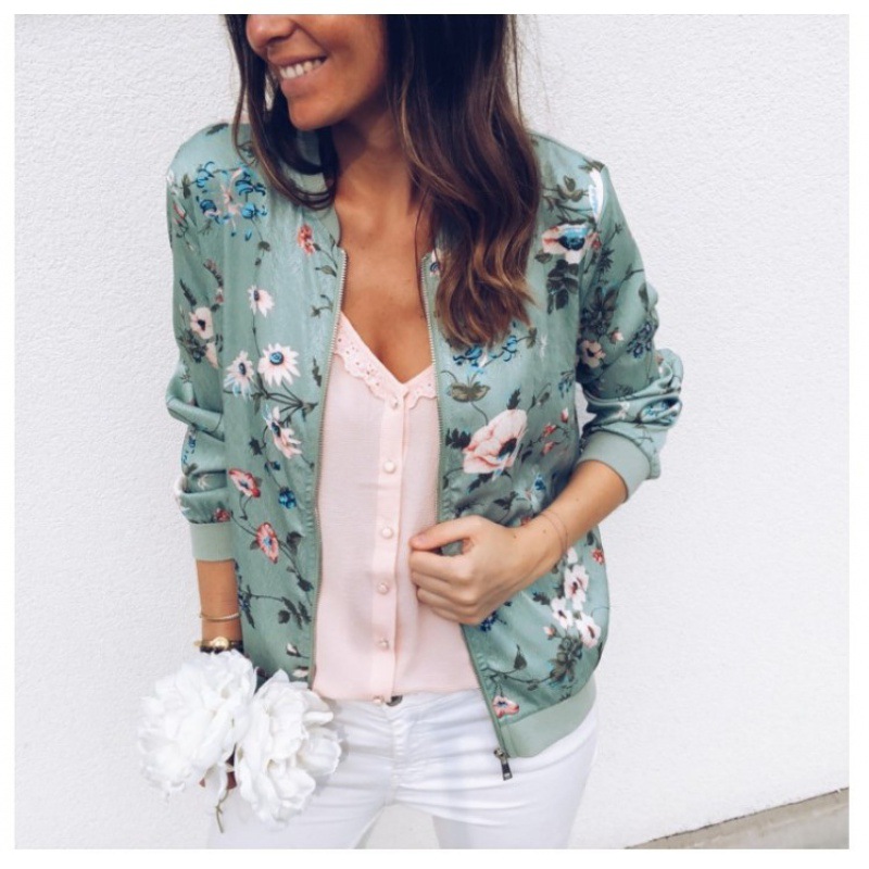 Picture of ebay AliExpress wish2023 Spring and Autumn New Fashion Printed European and American Zipper Winter Long Sleeve Coat Women's Jacket