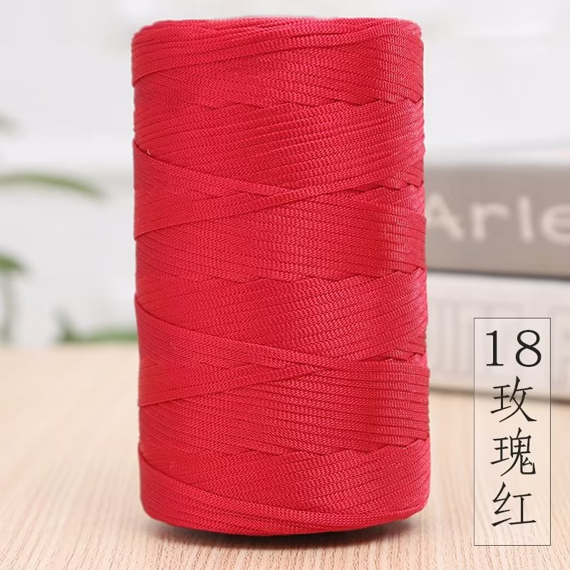 Picture of Spring and Summer peony hand bag crocheted material package ice hemp thread