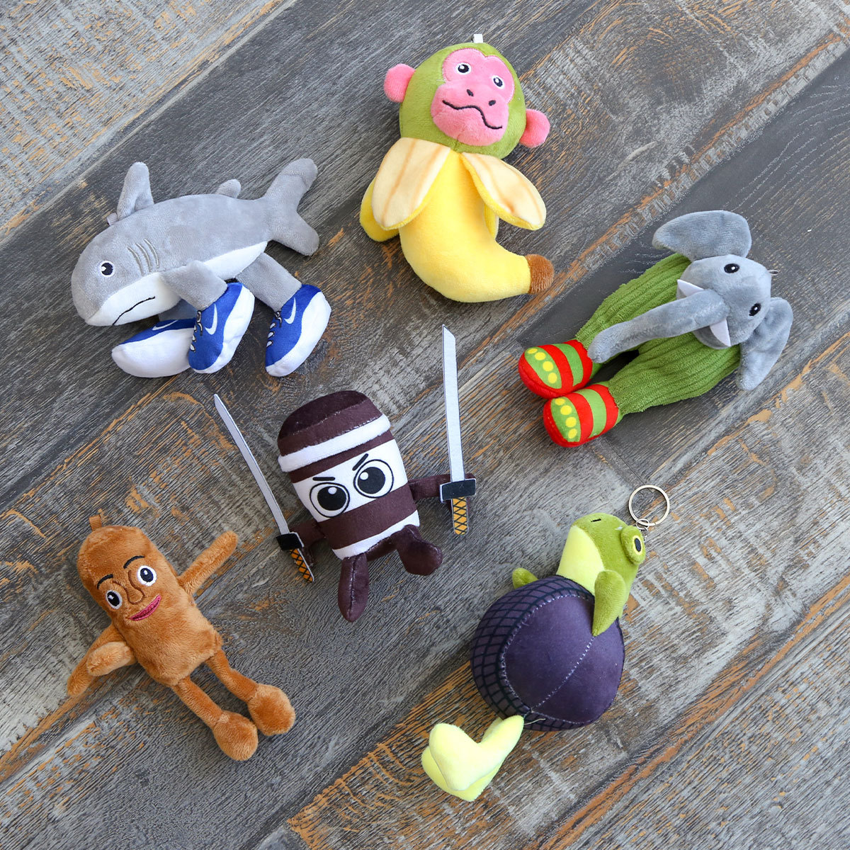 Picture of Ai Shan Hai Jing Tungtung Tungsahur Cross-Border Doll Toy Wooden Stick Plush Keychain Small Pendant