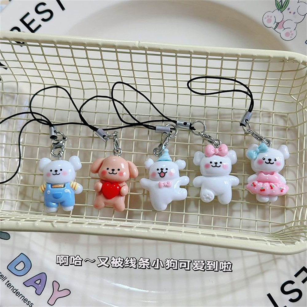 Cartoon Cute Line Puppy Mobile Phone Lanyard Pendant Little Red Riding Book Same Style Gift Bag Hanging Accessories for Girlfriends
