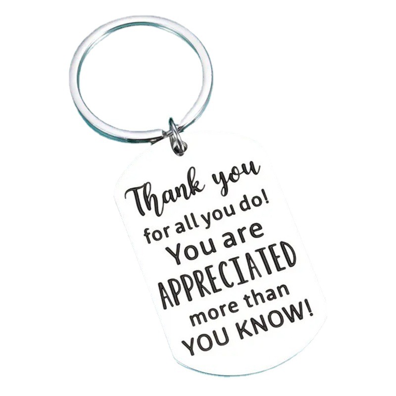 Cross-Border Stainless Steel Keychain for All You Do You Are Thanksgiving Engraving Inspirational Gift Wholesale