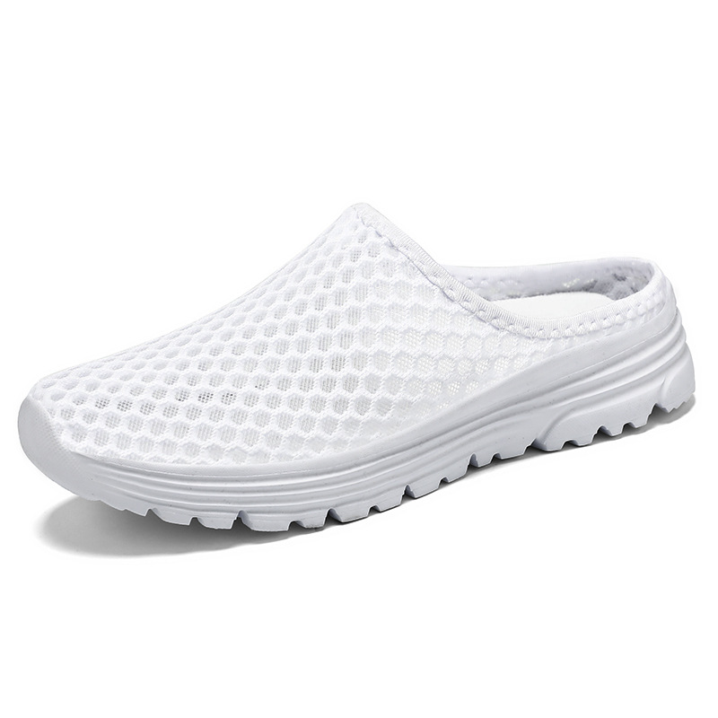 Picture of Women's Shoes Summer Cross-Border Large Size Half-Flop Hollow Breathable Mesh Shoes Slip-On Outer Slippers Versatile Single Shoes Wholesale