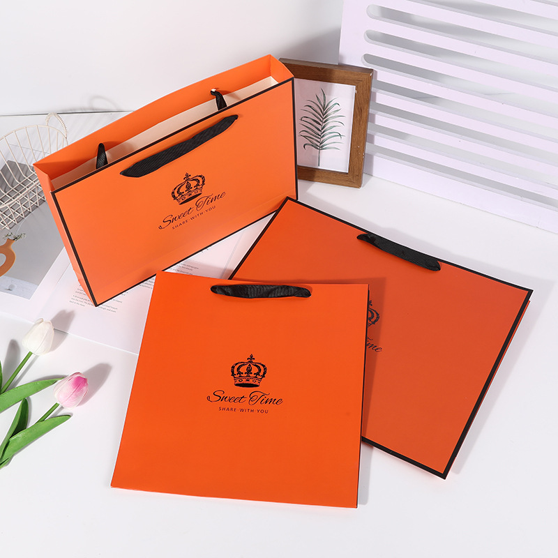 Spot Orange Simple Handbag Clothing Store Shopping Hand Bag Hand Bag Gift Bag Fashion Scarf Scarf Packaging Bag