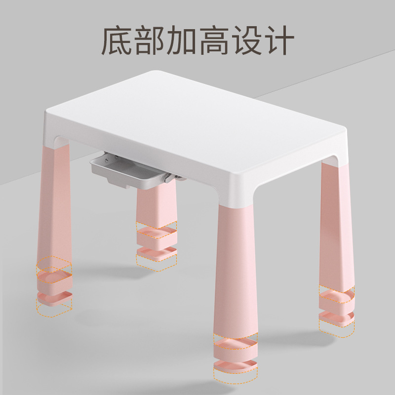 Picture of Baby drawing learning table and chair kindergarten fashion simple toy game table PP material children's table and chair set
