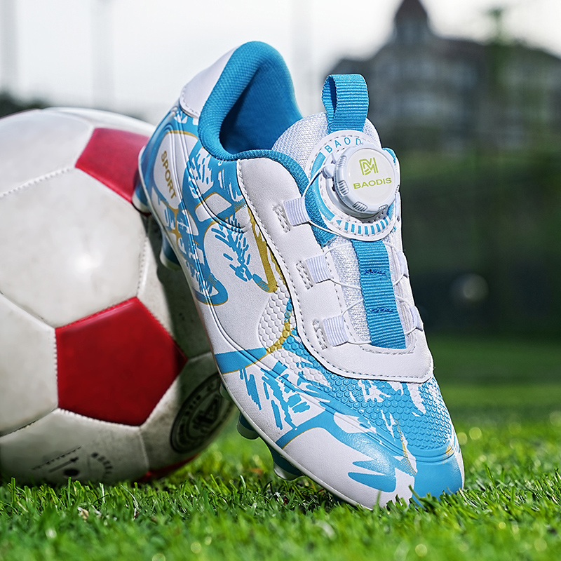 Picture of New Football Shoes Children's Rotating Buckle Pupils Boys Girls Falcon TF Broken Nail Short Nail AG Spike Competition Training