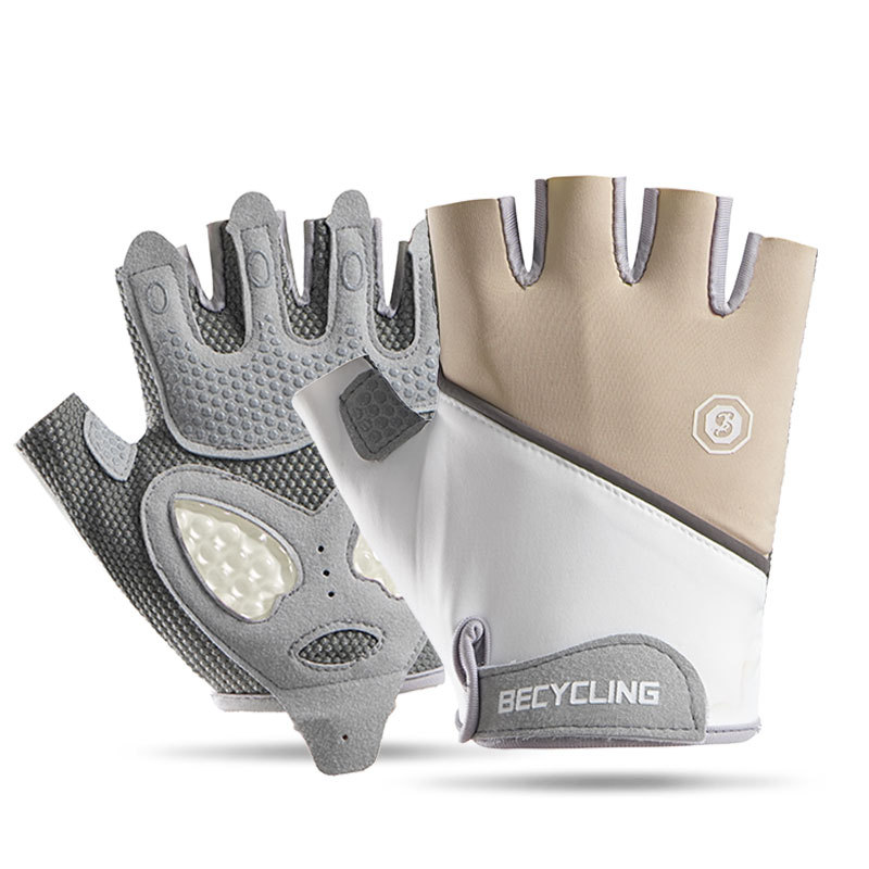 Fitness Half Finger Men's Gloves Outdoor Mountain Bike Anti-slip Breathable Sports Training Shock Absorption Anti-cocoon Women's Gloves