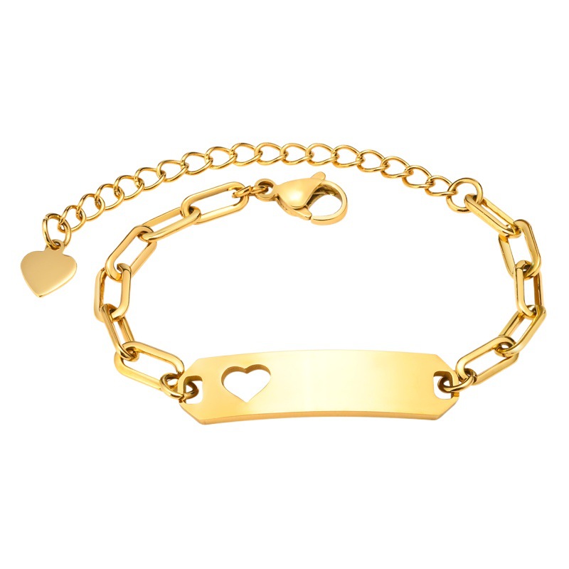Cross-border sourcing children's jewelry DIY can be personalized lettering stainless steel curved card children's bracelet bracelet BR-1353