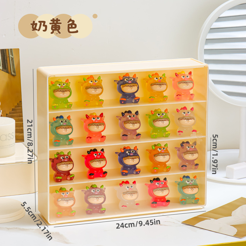 Picture of Cross-border Explosions High-rise Large Cute Grain Storage Box Deckered Dust-proof Desktop Doll Acrylic Display Stand