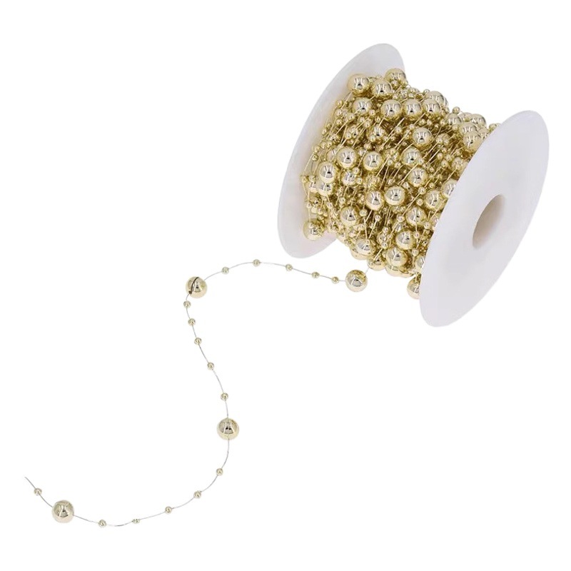 Flower Shadow Christmas round string bead chain Christmas tree decoration DIY decoration Christmas decoration star ornaments