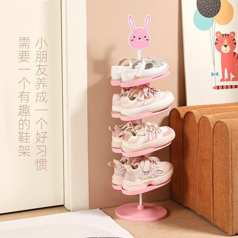 Picture of Children's Shoe Rack Small Cartoon Household Door Storage Rack for Baby Shoes Japanese-style Space-saving Kids Creative