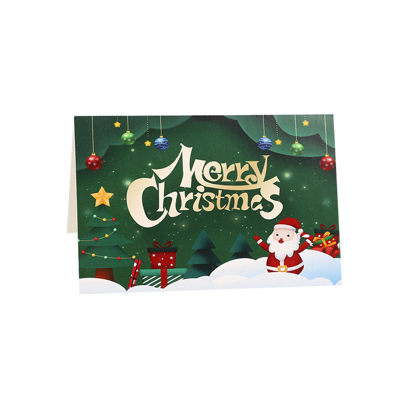 Picture of Cross-Border Amazon Christmas Greeting Card Christmas Eve Handwritten Blessing Card Flower Gift New Year Gift Card Manufacturer