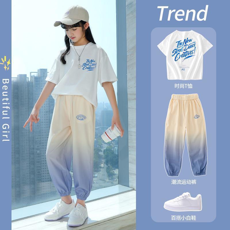 Picture of Girls' Sports suit New Summer Dress CUHK Children's Fashionable Children's Wear Summer Street Two-Piece Fashionable Set