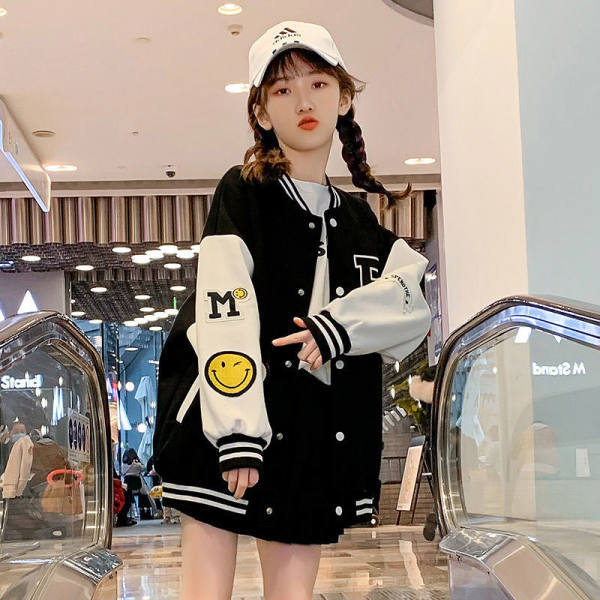 Girls' Baseball Suit Coat Autumn and Winter 2023 New Western Style Girls' Sports Top Fashionable Jacket Children's Trendy