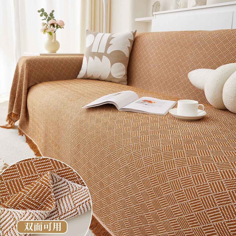 Picture of Nordic Ins Style Sofa Towel Full-cover Cloth One-piece Sofa Cushion Camping Blanket Full-cover Universal Cover Towel Sofa Cover
