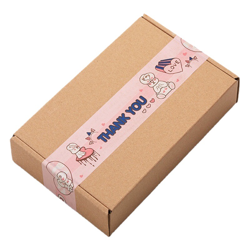 Internet Red Cartoon White Rabbit Sealing Tape Cute Cartoon Rabbit Pink Packing Express Sealing Tape 4.8cm Wide