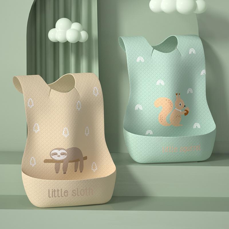 Picture of Children's Disposable Bib Baby Dinner Overalls Children's Feeding Bag Wash-free Waterproof Bib Slippery Towel Wholesale