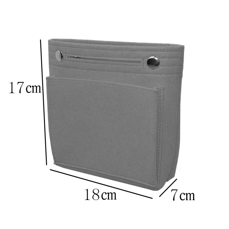Picture of Factory wholesale felt cosmetic bag multi-functional Women's Travel liner bag large capacity felt snap storage bag
