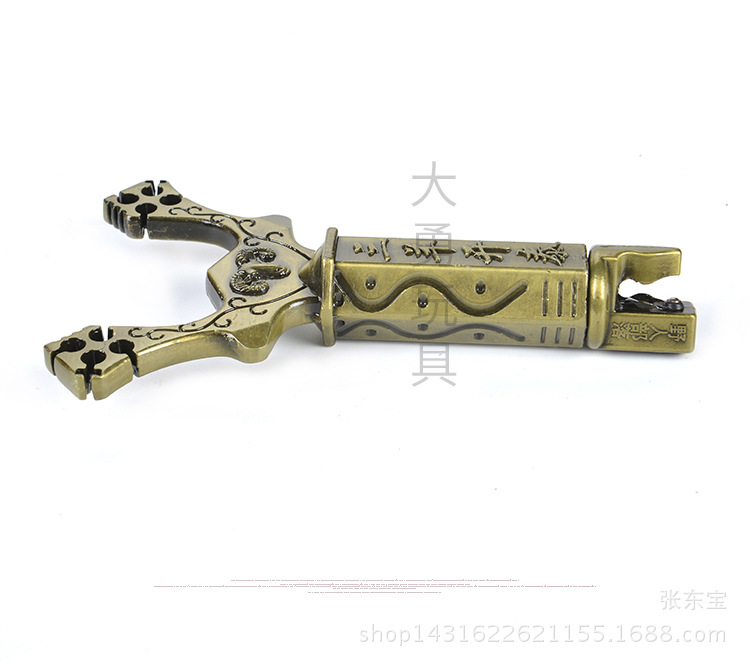 Picture of Sanyangkaitai 6-strand alloy slingshot outdoor traditional competitive polishing nostalgic stall temple fair night market manufacturer bullet worker