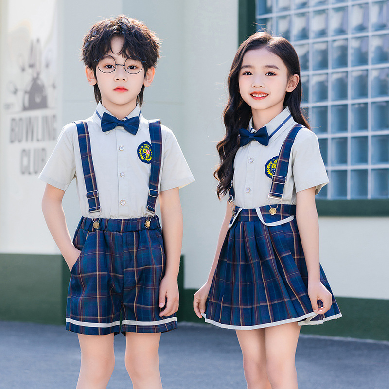 2024 Kindergarten Summer Children's Graduation Photo Sportswear College Style Summer School Uniform for Primary School Students