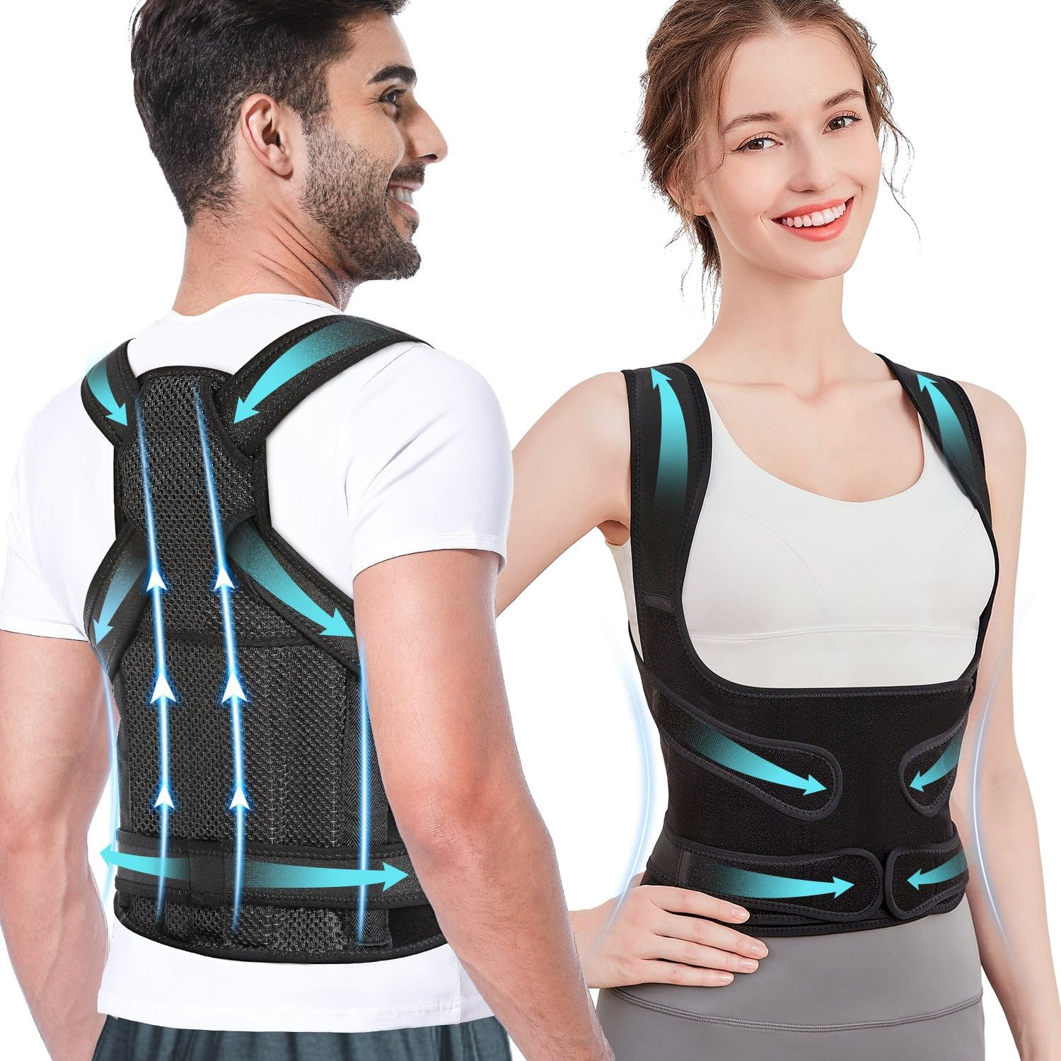 Picture of Amazon's Hottest Anti-Hunchback Correction Belt, Breathable Support Spine Compression Correction Belt, Open Shoulder and Back Posture Correction Belt