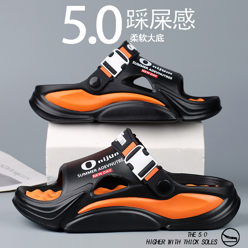 Slippers New Men's 2025 Summer Casual Two-Wear Couple Outdoor Wading Lightweight Beach Sandals