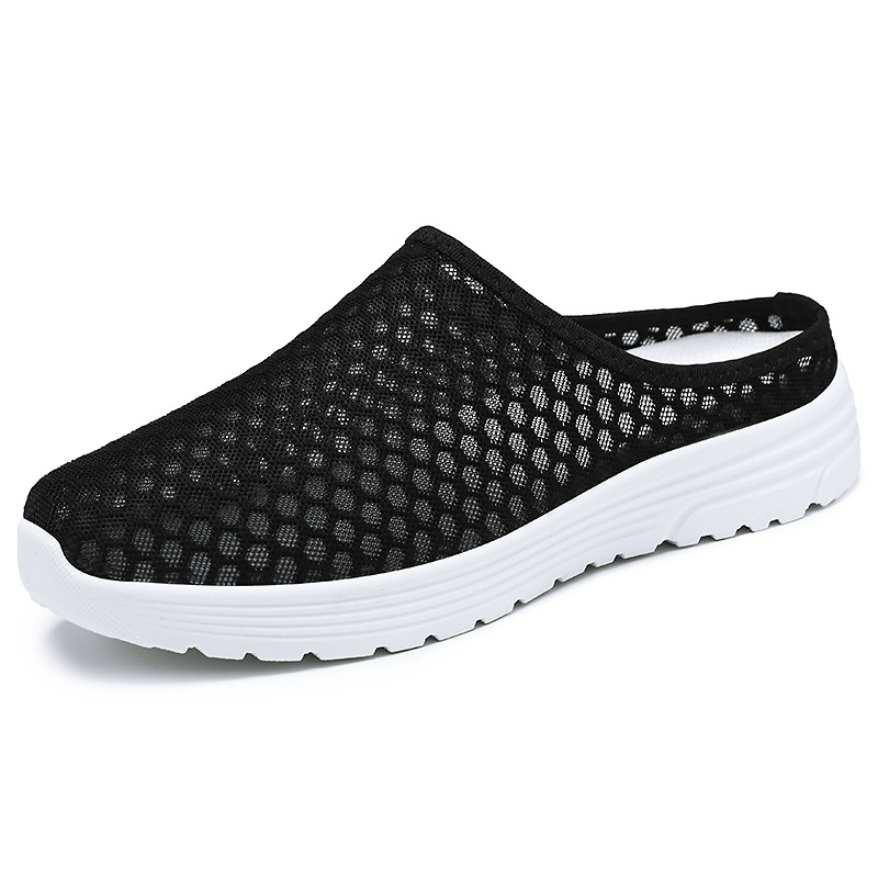Picture of Women's Shoes Summer Cross-Border Large Size Half-Flop Hollow Breathable Mesh Shoes Slip-On Outer Slippers Versatile Single Shoes Wholesale