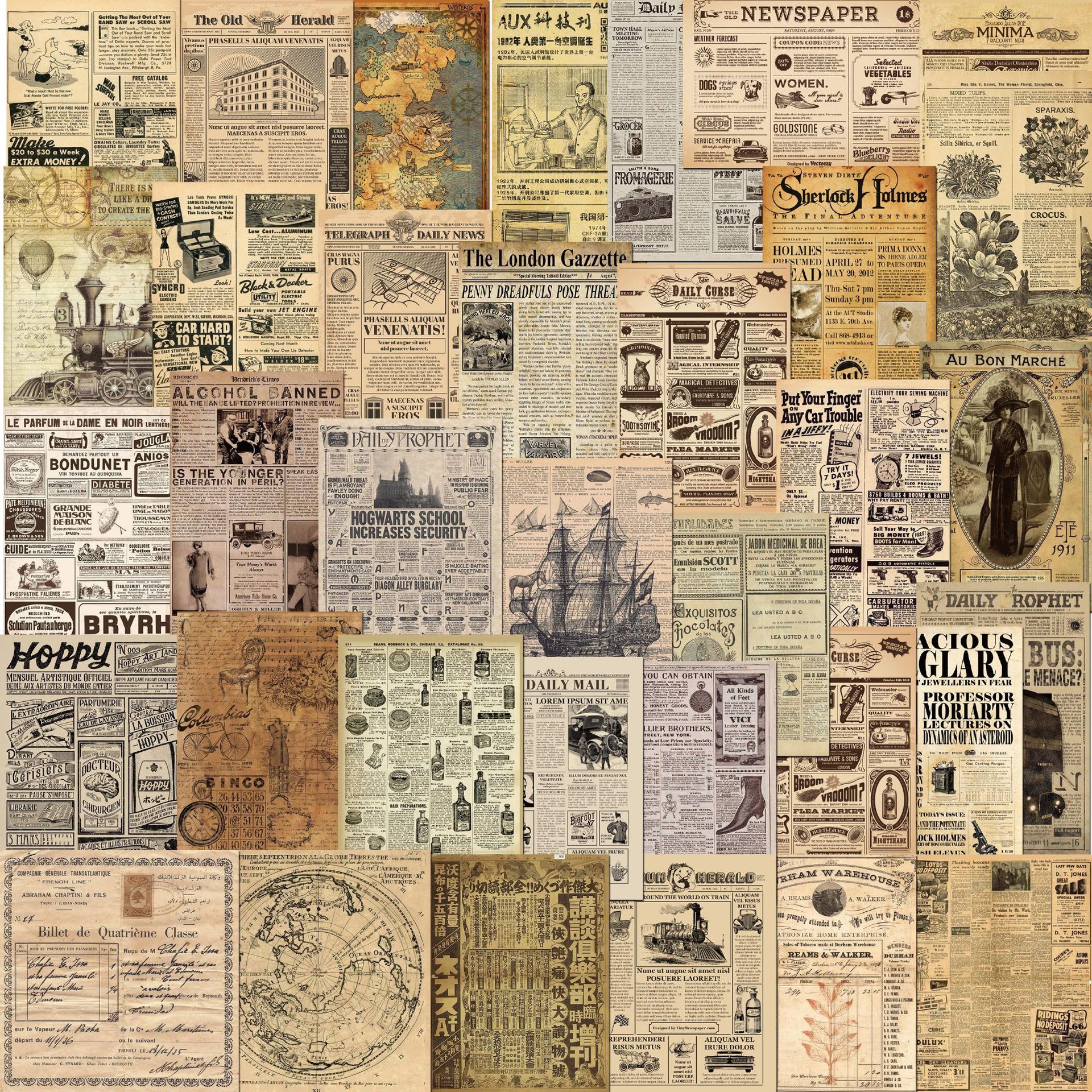 35 sheets/set vintage cowhide American poster stickers distressed stickers wholesale decorative luggage waterproof stickers