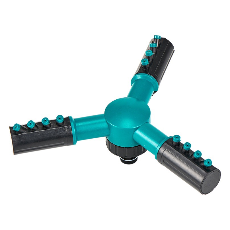 Tandem sprinkler moves 360 degree fully automatic rotating trigeminal sprinkler nursery irrigation crescent shower