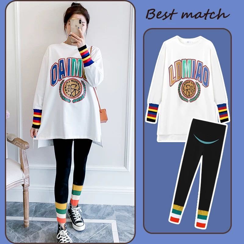 Picture of Maternity Wear for Early Spring and Autumn, Trendy Popular Style for Fashionable Moms, Mid-Length Belly-Covering Thin Tops, Fashionable and Versatile Tops for Going Out