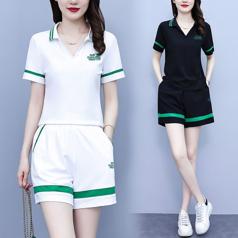 [Ice Silk Thread 1×1] 2025 New Summer Clothes Korean Style Trendy Women’S Fashionable Two-Piece Summer Set