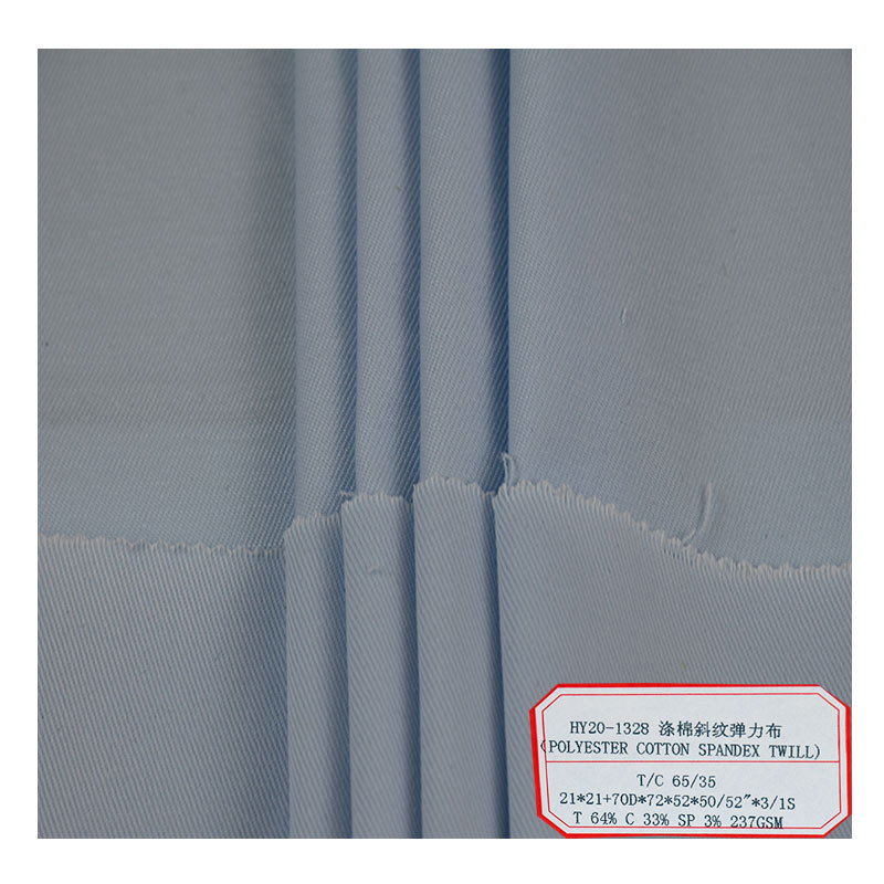 tc woven cotton twill polyester-cotton blended tooling shirt fabric business shirt fabric autumn and winter pants fabric