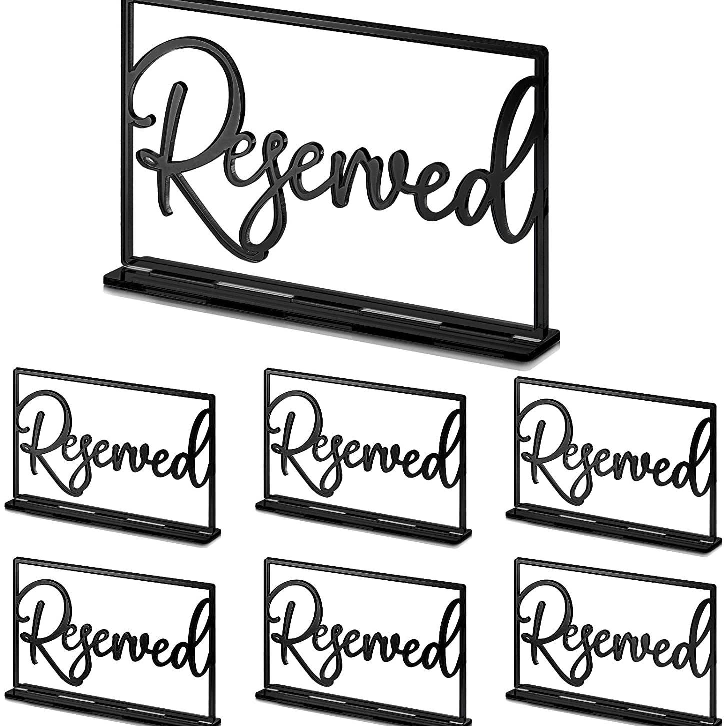 Acrylic reserved table logo wedding sign wedding restaurant business office seat reservation sign