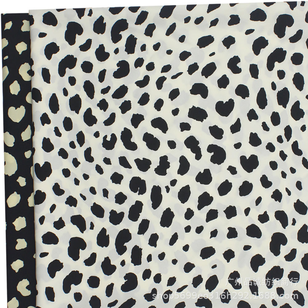 Broken Card Plain Satin Printed Irregular Dot Leopard Chiffon Printed Spring and Summer Blouse dress Pants Fabric