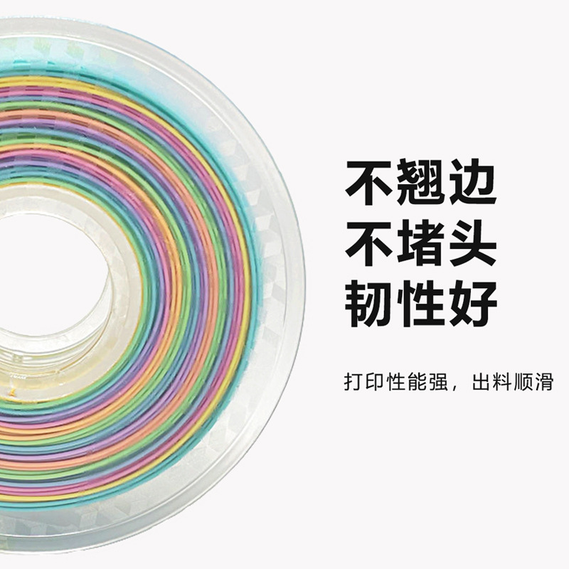 Picture of 3dsway 3d printer consumables PLA rainbow gradient material 1kg 1.75mm rainbow color printing wire