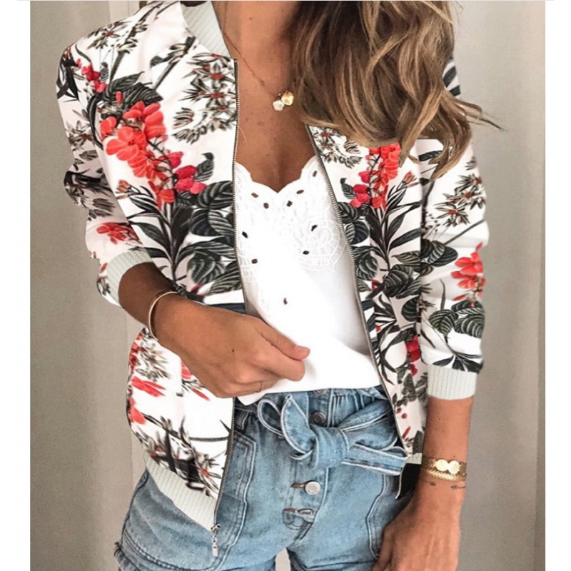 Picture of ebay AliExpress wish2023 Spring and Autumn New Fashion Printed European and American Zipper Winter Long Sleeve Coat Women's Jacket