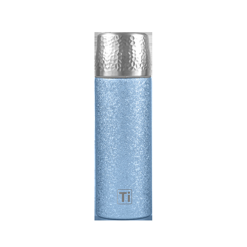 Picture of New titanium cup double inside and outside pure titanium thermos cup tea separation boys and girls car portable printable logo