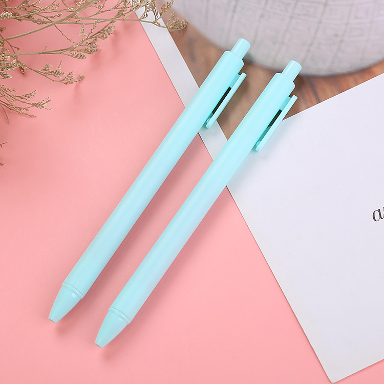 Picture of Morandi push gel pen 0.5mm bullet macaron press pen vintage office stationery signature pen