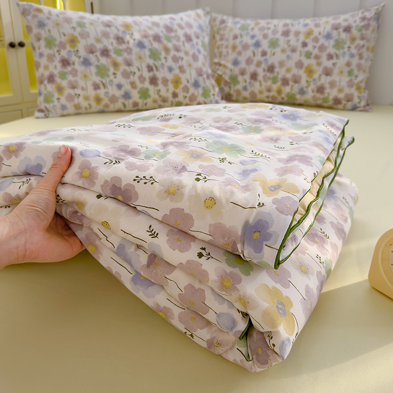 Picture of ClAss A WAshed Cotton Summer Cool Quilt ins Style Summer Soy Fiber Summer Quilt MAchine WAshAble Skin-friendly Air-conditioned Quilt WholesAle Group PurchAse