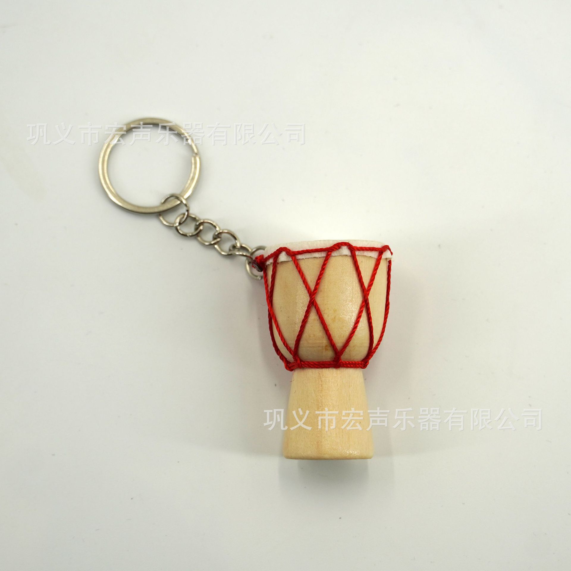 Picture of African Drum Pendant African Tambourine Necklace Jewelry Travel Gift Souvenir Solid Wood Handmade Sheepskin Sewing